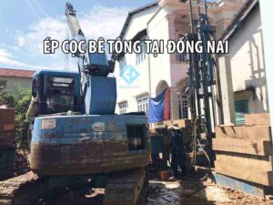Ép cọc bê tông tải sắt tại Đồng Nai