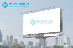 Ép cọc bê tông làm biển bảng quảng cáo
