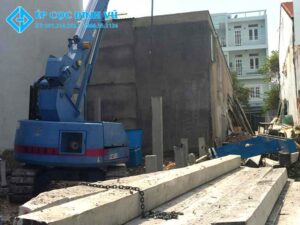 ép cọc móng nhà 2 đến 3 tầng